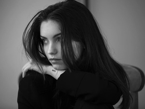 black and white portrait 