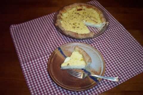 Mrs. Hale's Custard Pie, as we made it.