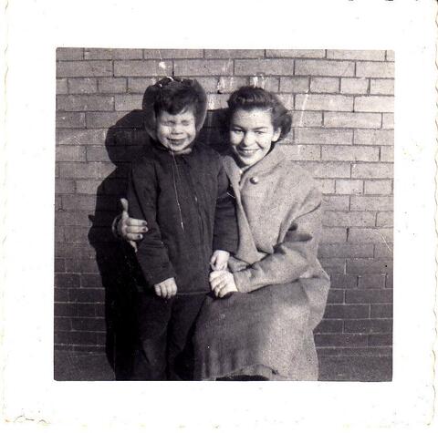 Against a Flatbush wall, circa 1956.