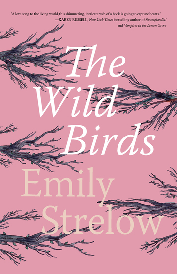 Cover of book in pink with The Wild Birds and branches
