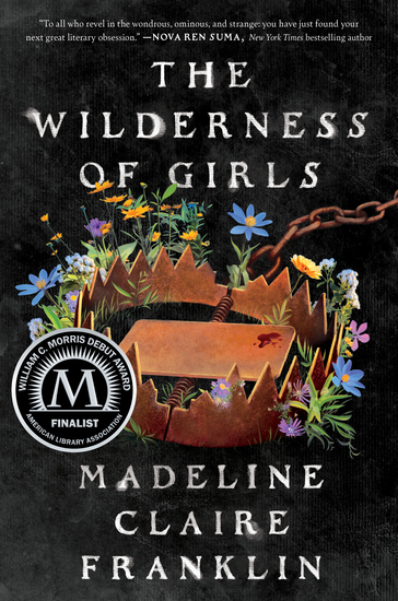 Paperback cover of THE WILDERNESS OF GIRLS with Morris Award Honor sticker.