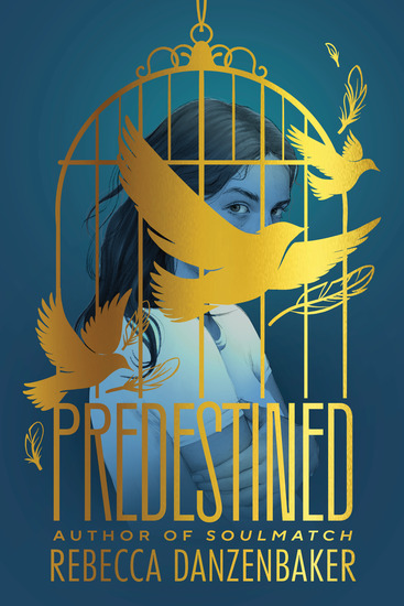 Predestined book cover with gold foil birdcage overlay