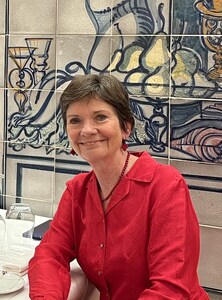 Kathryn L Robinson at a restaurant in Trujillo, Spain