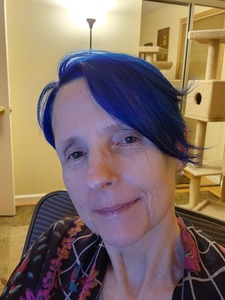 Pic of Christie Meierz in her study