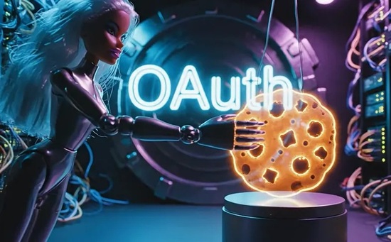 cyber doll grabbing a cookie ai generated 