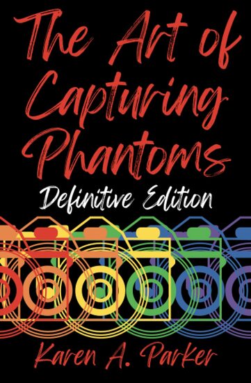The cover of The Art of Capturing Phantoms: Definitive Edition, depicting several colored cameras on a black background