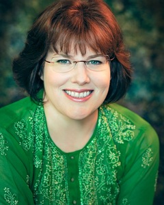 Middle-aged woman with red hair