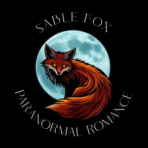 Sable Fox rainbow tailed Fox in front of a full moon author logo