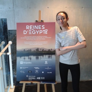 Photo of a young woman standing