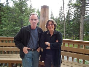 Ellen Elias-Bursać and David Albahari in Banff, Alberta