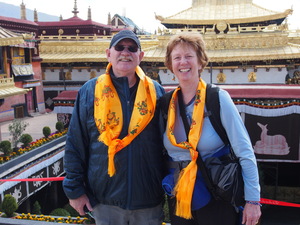 Harvey and Jackie in Lhasa, Tibet.