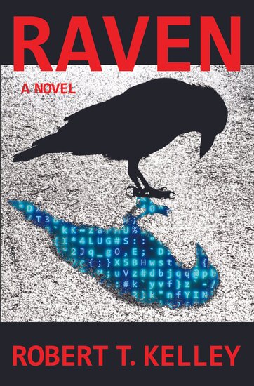 Book cover of Raven showing title and an image of two mirrored ravens