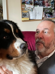 Michael Jecks with lapdog!