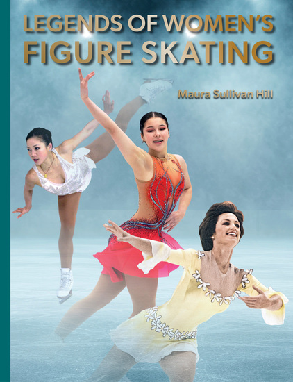The front of a book with three women figure skaters on it