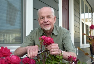 Mark Fryburg and his roses
