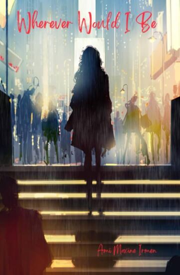 Cover is illustration of a young girl in shadow looking out onto a busy city street.
