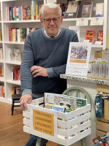 Rep. Steve Israel in his independent bookshop, Theodore's Books of Oyster Bay