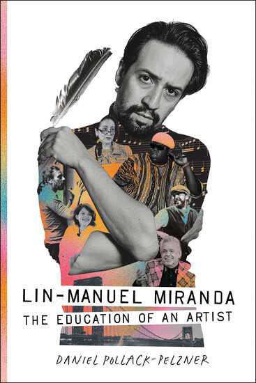 Image of Lin-Manuel Miranda holding a quill with photos of his inspirations superimposed on his torso